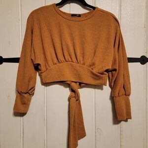 Paper Moon Camel Pullover Sweater Soft Girl Fall Aesthetic Cinch Waist Size M